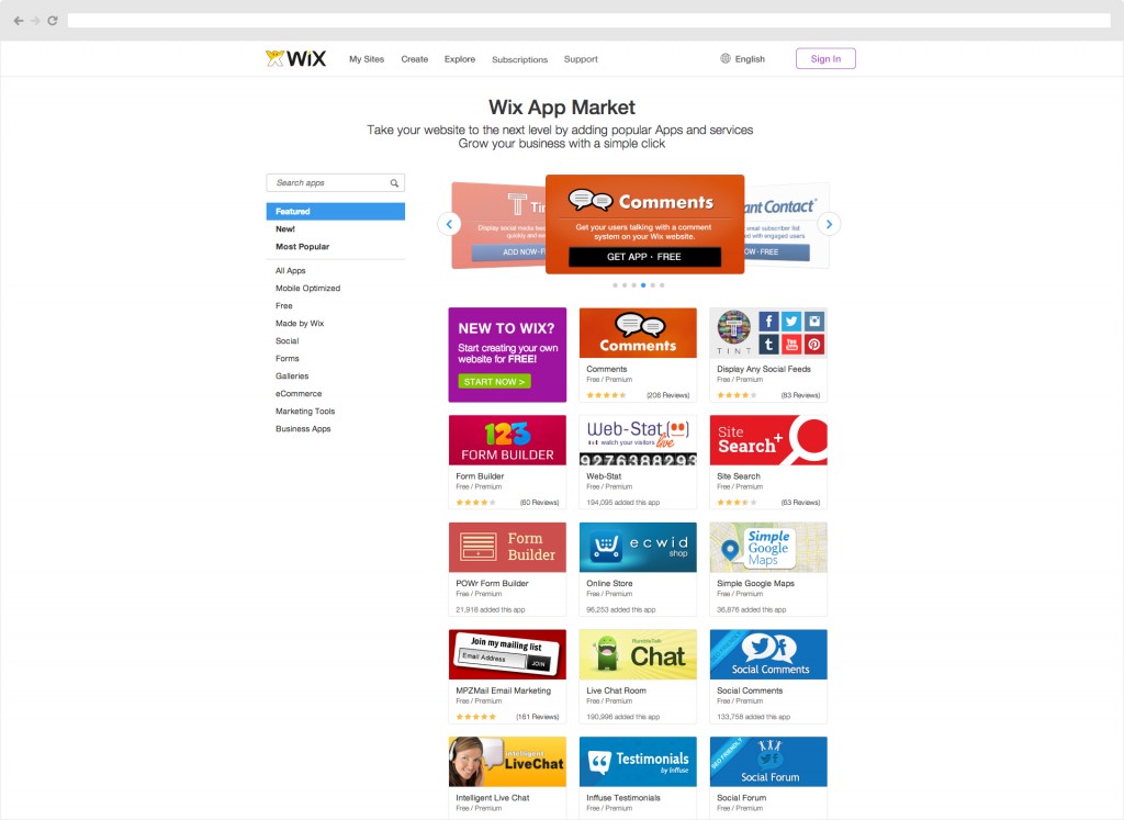 New Applications and Software for E- commerce and Online Business incorporated in Wix