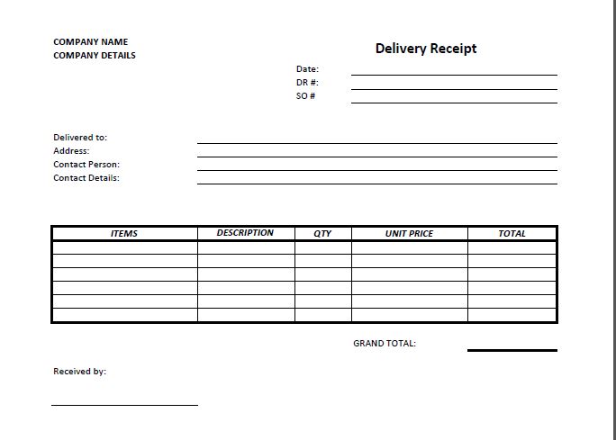 Delivery Receipt | Founder's Guide