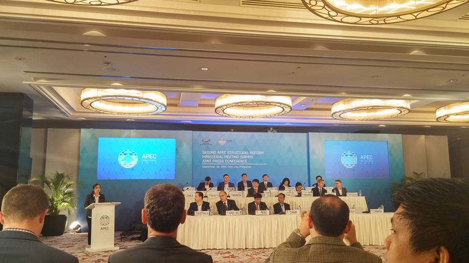 Ministers and High-level Officials gathered for the Joint Press Conference during the 2nd APEC Structural Reform Ministerial Meeting