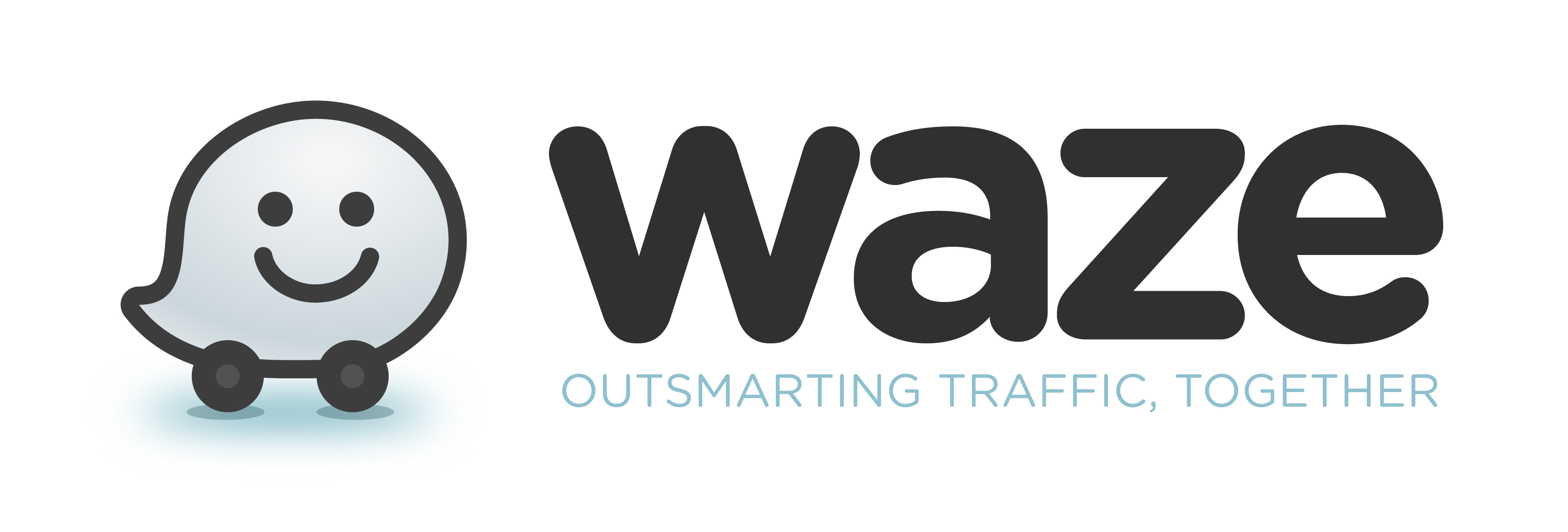 Waze Logo_White with Tagline