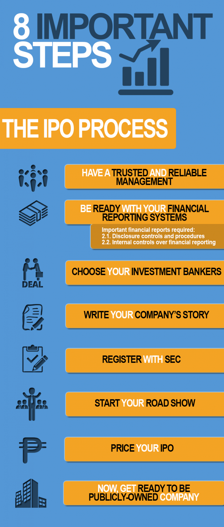 8 Important Steps to Guide You through the IPO Process (infographics) Founder's Guide