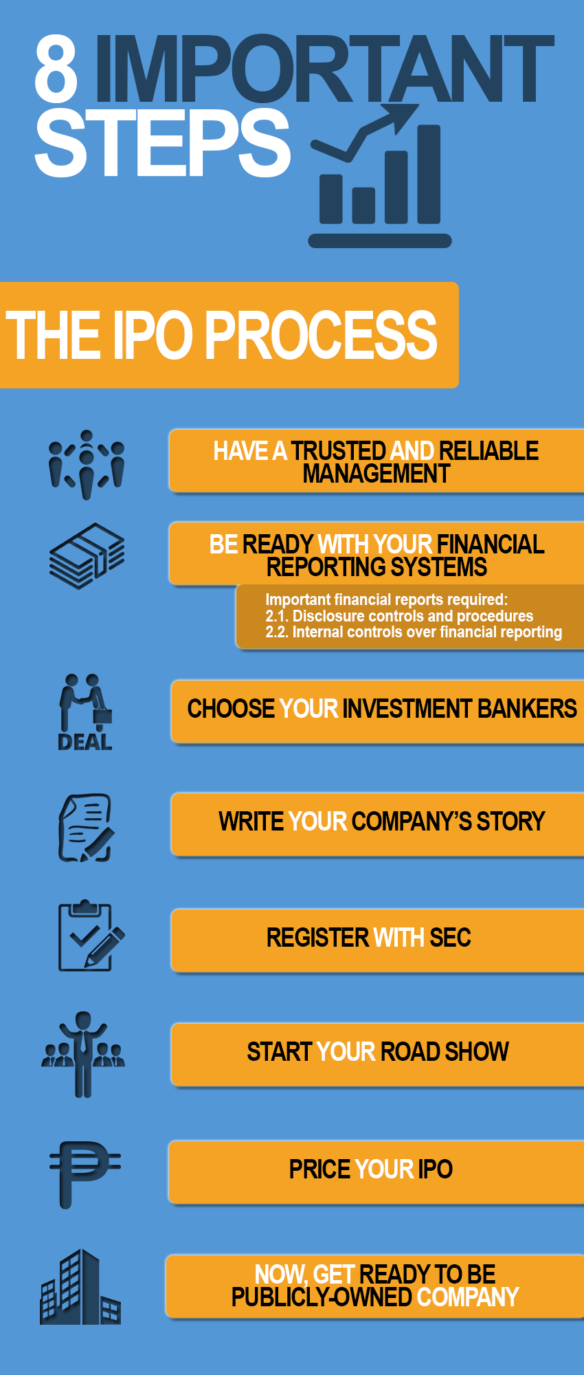 8 Important Steps to Guide You through the IPO Process (infographics