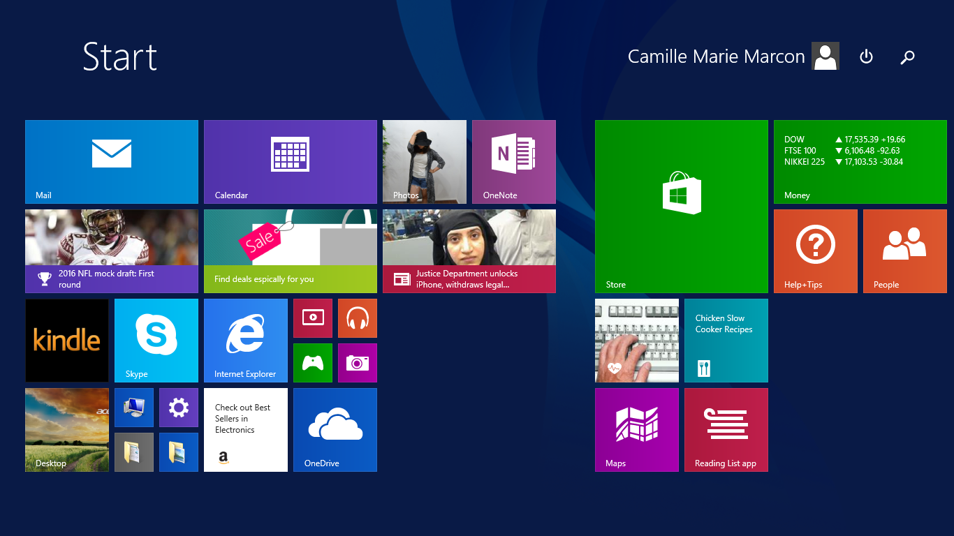 Microsoft Windows 8 Screenshot