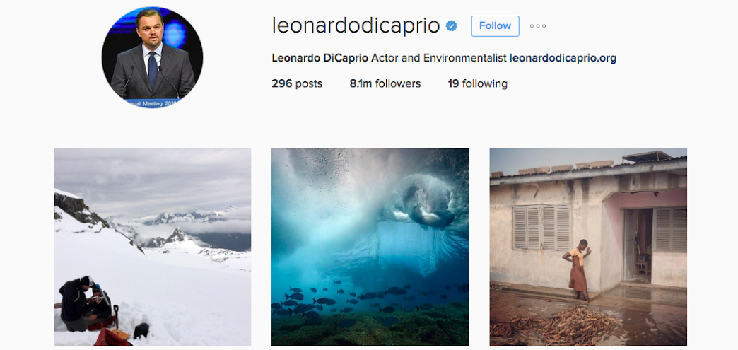 leonardo dicaprio instagram