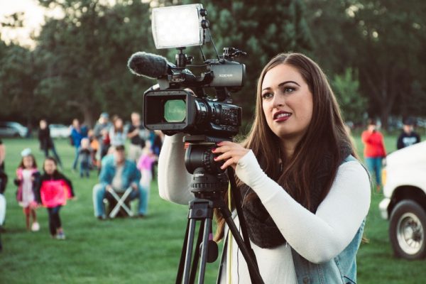 a girl on camera or camerawomen