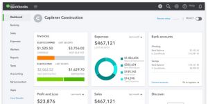 QuickBooks Online main dashboard