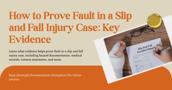 How to Prove Fault in a Slip and Fall Injury Case: Key Evidence