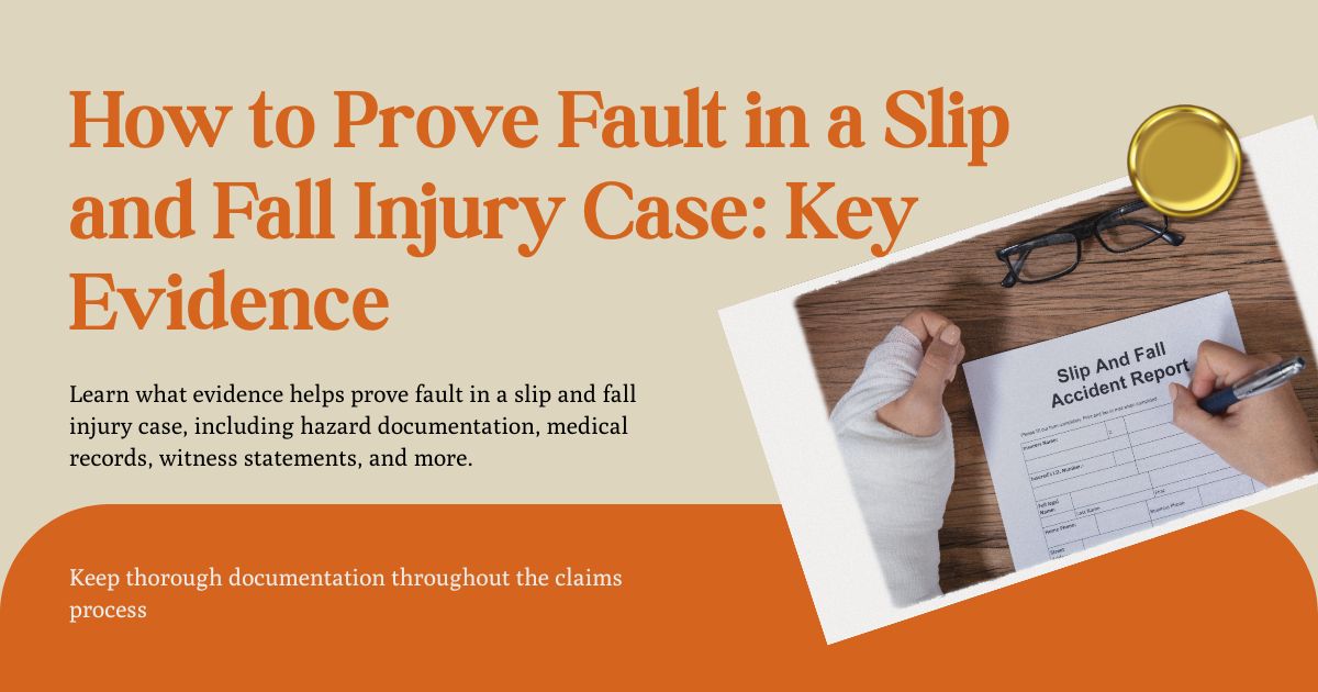 Proving Fault in a Slip and Fall Injury Case: What Really Matters