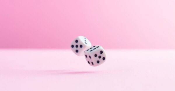 dice in pink