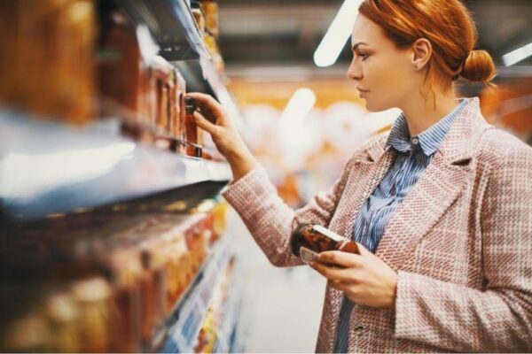 a woman in a supermarket